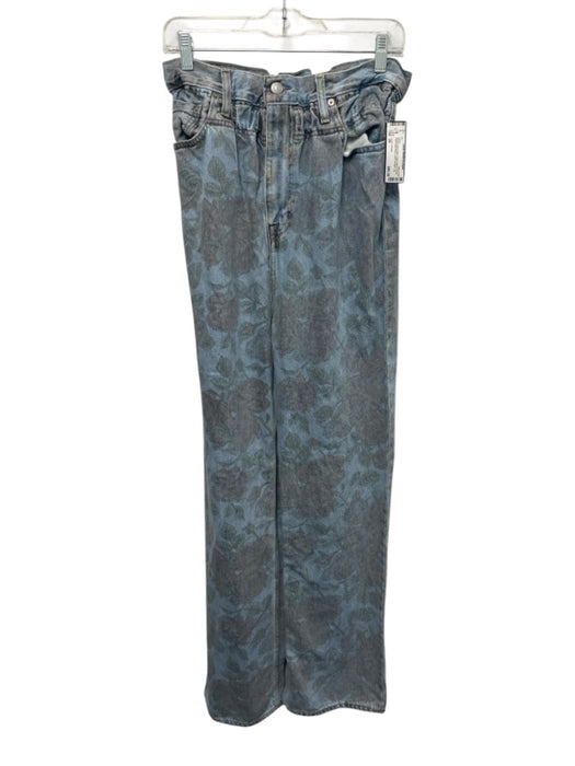 Levi's x Ganni Size 29 Medium light wash Cotton Blend Denim Floral Jeans Medium light wash / 29