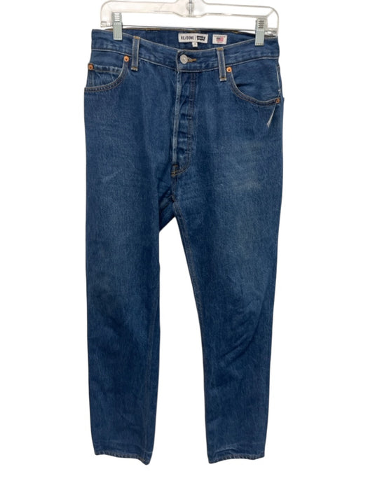 RE/DONE x Levi's Size 28 Medium Wash Cotton Denim High Rise Button Fly Jeans Medium Wash / 28