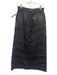 ALGONQUINS Size Est S Black Cotton PU Leather Detaiil Striped Paneled Maxi Skirt Black / Est S