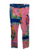 Versace Size 28 Pink, Blue & Multi Cotton Denim Printed Button & Zip Fly Jeans Pink, Blue & Multi / 28