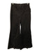 Zara Size M Black Cotton Blend Patch Pocket Wide Leg Button & Zip Fly Pants Black / M