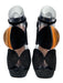 Dries Van Noten Shoe Size 38 Black & Rose Gold Leather Upper Suede Sandals Black & Rose Gold / 38