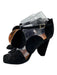 Dries Van Noten Shoe Size 38 Black & Rose Gold Leather Upper Suede Sandals Black & Rose Gold / 38