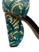 Dries Van Noten Shoe Size 39 Teal blue & Cream Leather Upper Printed Sandals Teal blue & Cream / 39