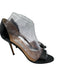 Manolo Blahnik Shoe Size 38.5 Black Leather Patent D'Orsay Stiletto Pump Sandals Black / 38.5