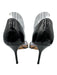 Manolo Blahnik Shoe Size 38.5 Black Leather Patent D'Orsay Stiletto Pump Sandals Black / 38.5