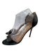 Manolo Blahnik Shoe Size 38.5 Black Leather Patent D'Orsay Stiletto Pump Sandals Black / 38.5