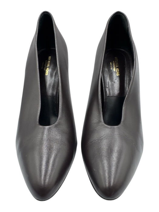 Michael Kors Collection Shoe Size 38.5 Dark Brown Leather Upper Slit Top Pumps Dark Brown / 38.5