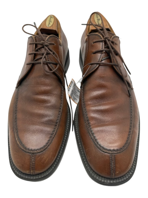 Ferragamo Shoe Size 8.5 Brown Leather Solid Split Toe Dress Men's Shoes Brown / 8.5