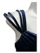 Bobby Macc Size L Navy Blue Cotton Blend Velvet Mesh Accents Strappy Gown Navy Blue / L