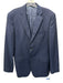 Saks Fifth Ave Navy Blue Wool Striped 2 Button Men's Blazer Navy Blue / 40