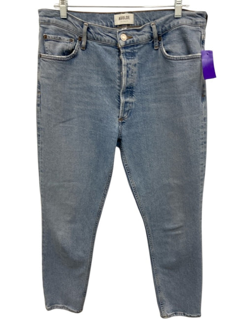 Agolde Size 32 Light Wash Cotton Blend Denim 5 Pocket Button Fly Slim Jeans Light Wash / 32