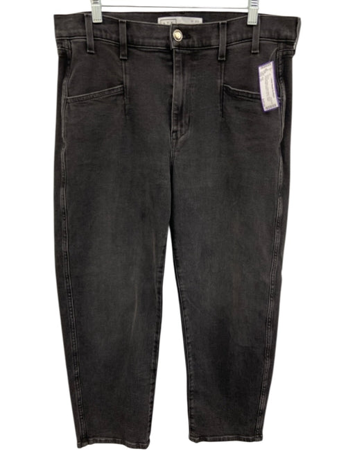 AYR Size 33 Charcoal Black Cotton Blend Denim Pocket detail Slight Taper Jeans Charcoal Black / 33