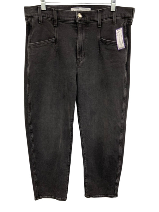 AYR Size 33 Charcoal Black Cotton Blend Denim Pocket detail Slight Taper Jeans Charcoal Black / 33