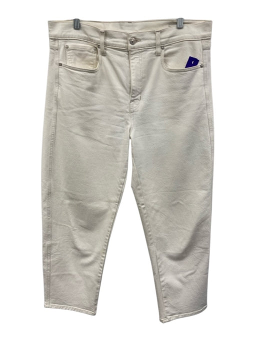 AYR Size 32 Cream White Cotton Blend Denim 5 Pocket Button & Zip Fly Jeans Cream White / 32