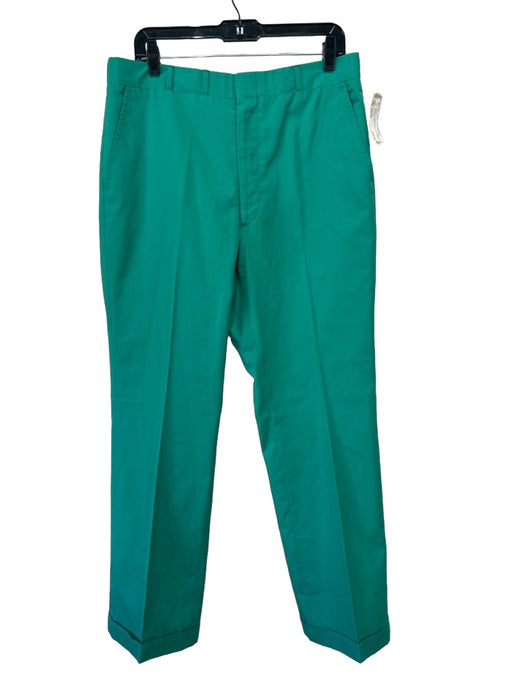 H Stockton Size Est 34 Green Cotton Blend Solid Khakis Men's Pants Est 34