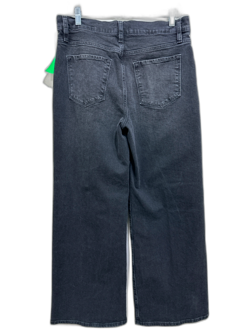 Frame Size 29 Faded Black Cotton Blend Denim Wide Leg High Rise Jeans Faded Black / 29