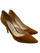 Jimmy Choo Shoe Size 38 Cognac Brown Suede Pointed Toe Mid Heel Pumps Cognac Brown / 38
