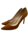 Jimmy Choo Shoe Size 38 Cognac Brown Suede Pointed Toe Mid Heel Pumps Cognac Brown / 38