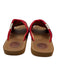 Chloe Shoe Size 39 Red, Orange & Multi Crochet Knit Criss Cross Slide Sandals Red, Orange & Multi / 39