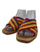 Chloe Shoe Size 39 Red, Orange & Multi Crochet Knit Criss Cross Slide Sandals Red, Orange & Multi / 39