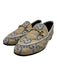 Gucci Shoe Size 38 Tan, blue & white Raffia Leather trim Horsebit Loafer Flats Tan, blue & white / 38