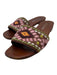 Prada Shoe Size 37.5 brown, pink & multi Leather Embroidered Geometric Sandals brown, pink & multi / 37.5
