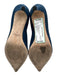 Ann Mashburn Shoe Size 38 Blue Suede Pointed Kitten Heel Box Included Pumps Blue / 38
