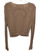 Marine Serre Size XL Brown Viscose Blend Knit Perforated Button Front Sweater Brown / XL