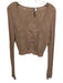 Marine Serre Size XL Brown Viscose Blend Knit Perforated Button Front Sweater Brown / XL