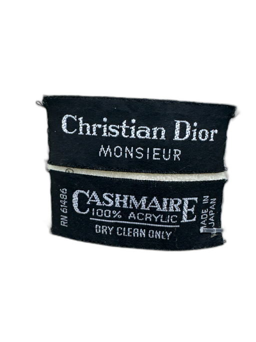 Christian Dior Cream Cashmere Blend Fringe Rectangle scarf Cream / One Size