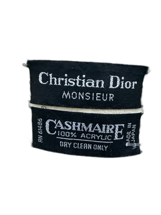 Christian Dior Cream Cashmere Blend Fringe Rectangle scarf Cream / One Size