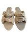 Circus Shoe Size 7 Beige Fabric open toe Knot Detail Sparkle Sandal Shoes Beige / 7
