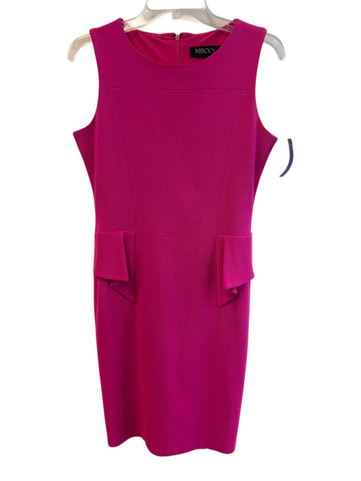 Misook Size XS Pink Acrylic & Polyester Knit Sleeveless Peplum Shift Dress Pink / XS