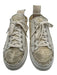 Chloe Shoe Size 7 Cream Lace & Leather Laces Rubber Sole Low Top Sneakers Cream / 7