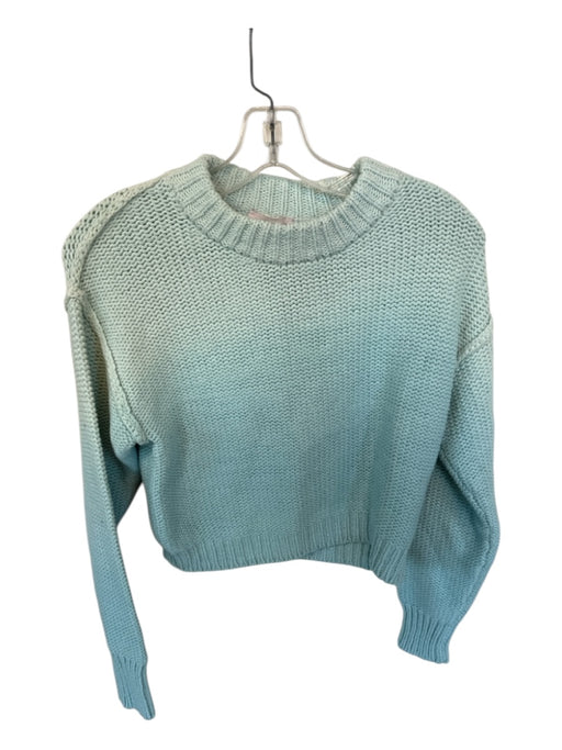 Rebecca Taylor Size S Blue Cotton Knit Ombre Long Sleeve Sweater Blue / S