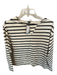 Monrow Size S Black & Cream Cotton Long Sleeve Striped Top Black & Cream / S