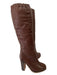 See By Chloe Shoe Size 37 Brown Leather Almond Toe Stacked Block Heel Boots Brown / 37