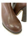 See By Chloe Shoe Size 37 Brown Leather Almond Toe Stacked Block Heel Boots Brown / 37