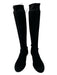 Stuart Weitzman Shoe Size 7.5 Black Suede Almond Toe Stacked Knee High Boots Black / 7.5