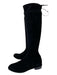 Stuart Weitzman Shoe Size 7.5 Black Suede Almond Toe Stacked Knee High Boots Black / 7.5