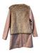 Zara Basic Size XS Pink Polyester Faux Fur Collar Toggle Close Long Sleeve Coat Pink / XS