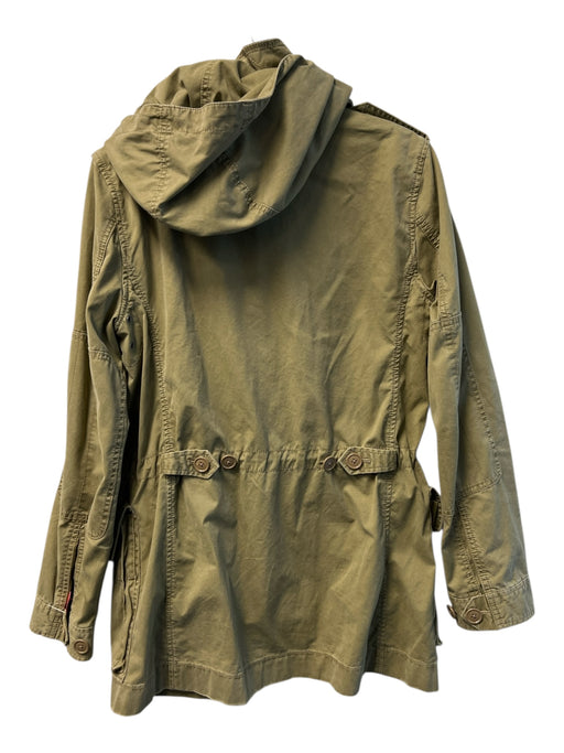 J. Crew Size S Green Cotton Long Sleeve Hood Draw String Attachment Jacket Green / S