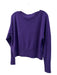 Theory Size S Purple Cashmere Long Sleeve Ribbed Detail Knit Scoop neck Sweater Purple / S