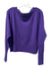 Theory Size S Purple Cashmere Long Sleeve Ribbed Detail Knit Scoop neck Sweater Purple / S