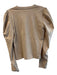 Frame Size S Beige Cotton Long Sleeve Round Neck Ruffled Shoulders Top Beige / S