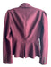 Trina Turk Size 0 Burgundy Red Polyester Blend Collar Shoulder Pads Jacket Burgundy Red / 0