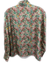 Sandro Size 1 / S Green, Red, Yellow Silk stand collar Floral Button Down Top Green, Red, Yellow / 1 / S