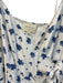 Sezan Size 34 White & Blue Viscose Spaghetti Strap Midi Back Tie Dress White & Blue / 34