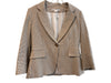 Veronica Beard Size 6 Cream & Multi V Neck Collar Plaid Button Crop Blazer Cream & Multi / 6